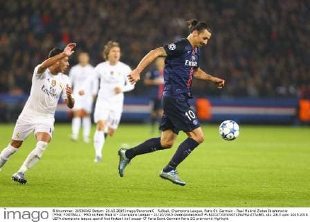 Fußball, Champions League, Paris St. Germain - Real Madrid Zlatan Ibrahimovic (PSG) FOOTBALL : PSG vs Real Madrid - Champions League - 21 10 2015 GwendolineLeGoff 