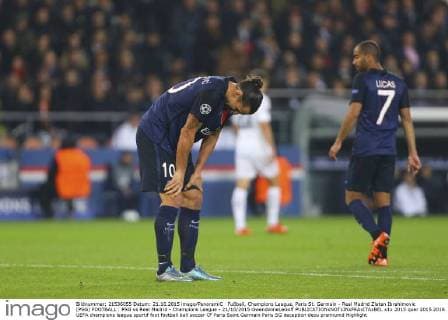 Fußball, Champions League, Paris St. Germain - Real Madrid Zlatan Ibrahimovic (PSG) FOOTBALL : PSG vs Real Madrid - Champions League - 21 10 2015 GwendolineLeGoff 
