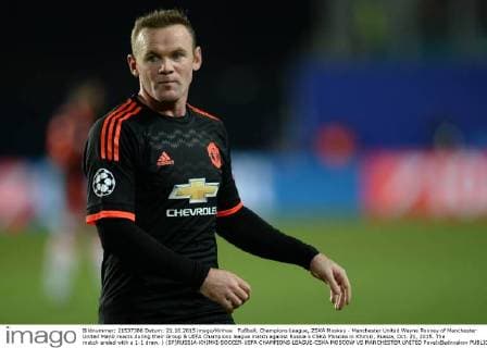 Fußball, Champions League, ZSKA Moskau - Manchester United Wayne Rooney of Manchester United ManU reacts during their Group B UEFA Champions league match against Russia s CSKA Moscow in Khimki, Russia, Oct. 21, 2015. The match ended with a 1-1 draw. ) (SP)RUSSIA-KHIMKI-SOCCER-UEFA CHAMPIONS LEAGUE-CSKA MOSCOW VS MANCHESTER UNITED PavelxBednyakov 