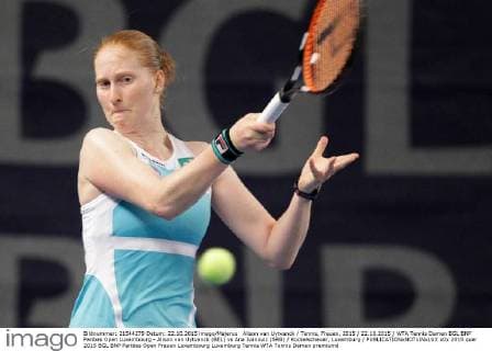 Alison van Uytvanck Tennis, Frauen, 2015 22.10.2015 WTA Tennis Damen BGL BNP Paribas Open Luxembourg - Alison van Uytvanck (BEL) vs Ana Ivanovic (SRB) Kockelscheuer, Luxemburg 