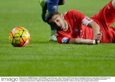 Hakim Ziyech of FC Twente during the Dutch Eredivisie match between FC Twente and PSV Eindhoven at the Grolsch Veste on October 24, 2015 in Enschede, The Netherlands FC Twente v PSV Eindhoven Dutch Eredivisie 2015 2016 xVIxLaurensxLindhoutxIVx 4495718
