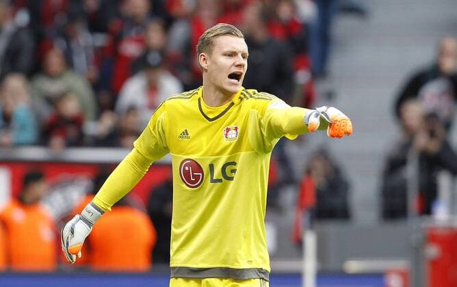 Leverkusen, Bayarena, 24.10.15: Torwart Bernd Leno (Bayer 04 Leverkusen) im Spiel der 1. Bundesliga zwischen Bayer 04 Leverkusen vs. VFB Stuttgart in der Saison 2015 2016.