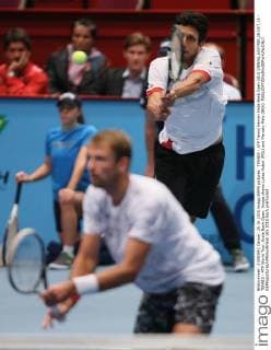 TENNIS - ATP Tennis Herren Erste Bank Open 2015 VIENNA,AUSTRIA,25.OCT.15 - TENNIS - ATP World Tour, Erste Bank Open. Image shows Lukas Kubot (POL) and Marcelo Melo (BRA). GEPAxpictures xMarioxKneisl