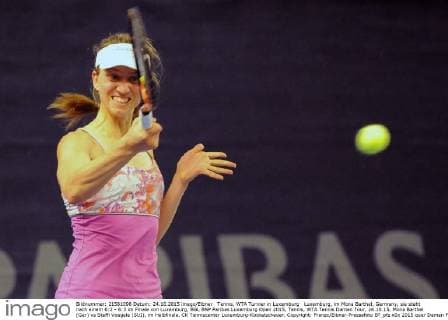 Tennis, WTA Turnier in Luxemburg Luxemburg, im Mona Barthel, Germany, sie steht nach einem 6:2 - 6:3 im Finale von Luxemburg, BGL BNP Paribas Luxemburg Open 2015, Tennis, WTA Tennis Damen Tour, 24.10.15, Mona Barthel (Ger) vs Steffi Voegele (SUI), im Halbfinale, CK Tenniscenter Luxemburg-Kockelscheuer, Copyright: Franzx Eibner-Pressefoto EP_pfz