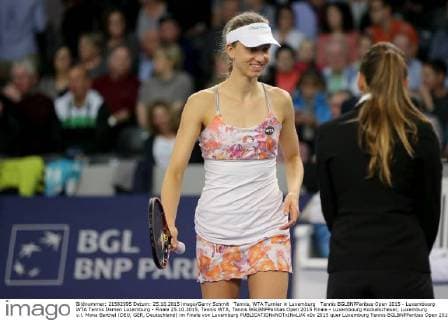Tennis, WTA Turnier in Luxemburg Tennis BGLBNPParibas Open 2015 - Luxembourg WTA Tennis Damen Luxemburg - Finale 25.10.2015, Tennis WTA, Tennis BGLBNPParibas Open 2015 Finale - Luxembourg Kockelscheuer, Luxemburg v.l. Mona Barthel (DEU, GER, Deutschland) im Finale von Luxemburg 
