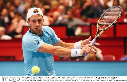 Wien 25.10.2015, Stadthalle, Wien, AUT, ATP Tennis Herren Tour, Erste Bank Open, Finale, im Bild Steve Johnson (USA) Steve Johnson of the United States in action during the final match of Erste Bank Open of ATP Tour at the Stadthalle in Wien, Austria on 2015 10 25.  EP_tha  