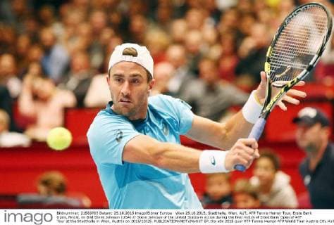 Wien 25.10.2015, Stadthalle, Wien, AUT, ATP Tennis Herren Tour, Erste Bank Open, Finale, im Bild Steve Johnson (USA) Steve Johnson of the United States in action during the final match of Erste Bank Open of ATP Tour at the Stadthalle in Wien, Austria on 2015 10 25.  EP_tha  