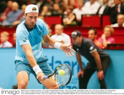 Wien 25.10.2015, Stadthalle, Wien, AUT, ATP Tennis Herren Tour, Erste Bank Open, Finale, im Bild Steve Johnson (USA) Steve Johnson of the United States in action during the final match of Erste Bank Open of ATP Tour at the Stadthalle in Wien, Austria on 2015 10 25.  EP_tha  