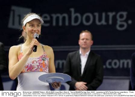 Tennis BGLBNPParibas Open 2015 - Luxembourg WTA Tennis Damen Luxemburg - Finale 25.10.2015, Tennis WTA, Tennis BGLBNPParibas Open 2015 Finale - Luxembourg Kockelscheuer, Luxemburg v.l. Mona Barthel (DEU, GER, Deutschland) runner-up, zweiter Platz beim WTA Turnier in Luxemburg 