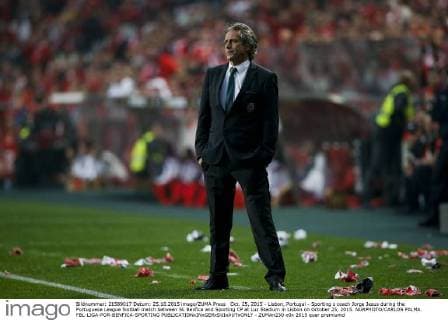 Oct. 25, 2015 - Lisbon, Portugal - Sporting s coach Jorge Jesus during the Portuguese League football match between SL Benfica and Sporting CP at Luz Stadium in Lisbon on October 25, 2015. NURPHOTO CARLOS PALMA. FBL-LIGA-POR-BENFICA-SPORTING  - ZUMAn230