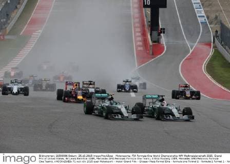Motorsports: FIA Formula One World Championship WM Weltmeisterschaft 2015, Grand Prix of United States, 44 Lewis Hamilton (GBR, Mercedes AMG Petronas Formula One Team), 6 Nico Rosberg (GER, Mercedes AMG Petronas Formula One Team), xHOCHxZWEIx