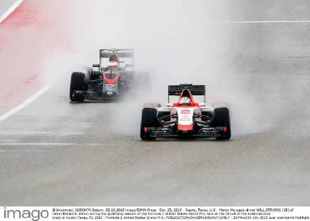 Oct. 25, 2015 - Austin, Texas, U.S - Manor Marussia driver WILL STEVENS (28) of Great Britain in action during the qualifying session of the Formula 1 United States Grand Prix race at the Circuit of the Americas race track in Austin,Texas. F1 2015 - Formula 1 United States Grand Prix. - ZUMAw300