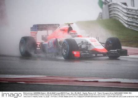 Oct. 25, 2015 - Austin, Texas, U.S - Manor Marussia driver ALEXANDER ROSSI (53) of the United States in action during the qualifying session of the Formula 1 United States Grand Prix race at the Circuit of the Americas race track in Austin,Texas. F1 2015 - Formula 1 United States Grand Prix. - ZUMAw300
