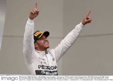 Motorsports: FIA Formula One World Championship WM Weltmeisterschaft 2015, Grand Prix of United States, 44 Lewis Hamilton (GBR, Mercedes AMG Petronas Formula One Team), xHOCHxZWEIx