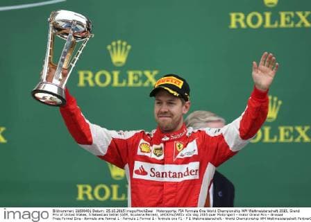Motorsports: FIA Formula One World Championship WM Weltmeisterschaft 2015, Grand Prix of United States, 5 Sebastian Vettel (GER, Scuderia Ferrari), xHOCHxZWEIx