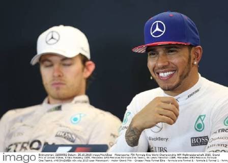 Motorsports: FIA Formula One World Championship WM Weltmeisterschaft 2015, Grand Prix of United States, 6 Nico Rosberg (GER, Mercedes AMG Petronas Formula One Team), 44 Lewis Hamilton (GBR, Mercedes AMG Petronas Formula One Team), xHOCHxZWEIx