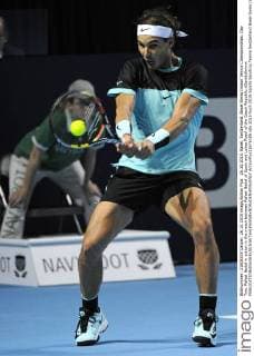 26.10.2015. Basel, Switzerland. Basel Swiss Indoor Tennis Championships. Day Two. Rafael Nadal in action in the match between Rafael Nadal of Spain and Lukas Rosol of the Czech Republic xDavidxEmmx  ActionPlus11676185
