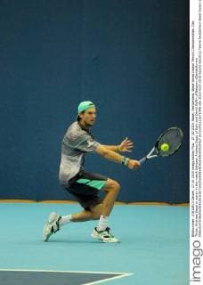 27.10.2015. Basel, Switzerland. Basel Swiss Indoor Tennis Championships. Day Three. Andreas Seppi in action in the match between Andreas Seppi of Italy and David Goffin of Belgium xDavidxEmmx  ActionPlus11676345