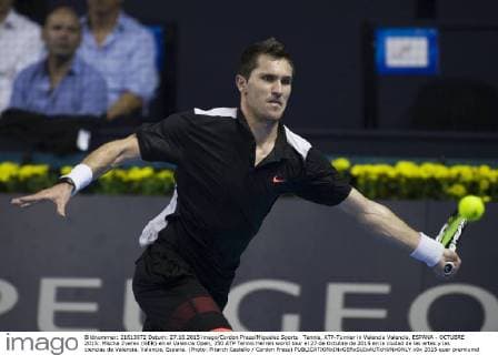 Tennis, ATP-Turnier in Valencia Valencia, ESPANA - OCTUBRE 2015: Mischa Zverev (GER) en el Valencia Open, 250 ATP Tennis Herren world tour el 27 de Octubre de 2015 en la ciudad de las artes y las ciencias de Valencia, Valencia, Espana. (Photo: Pitarch Castello Cordon Press) 