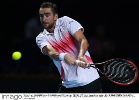 TENNIS - ATP Tennis Herren Swiss Indoors 2015 BASEL,SWITZERLAND,28.OCT.15 - TENNIS - ATP World Tour, Swiss Indoors. Image shows Marin Cilic (CRO). GEPAxpictures xAndreasxPranter