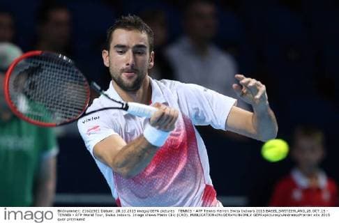 TENNIS - ATP Tennis Herren Swiss Indoors 2015 BASEL,SWITZERLAND,28.OCT.15 - TENNIS - ATP World Tour, Swiss Indoors. Image shows Marin Cilic (CRO). GEPAxpictures xAndreasxPranter