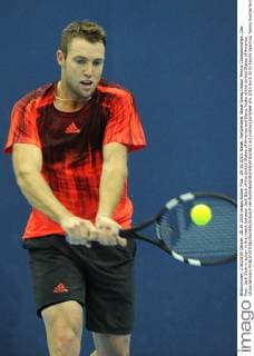 28.10.2015. Basel, Switzerland. Basel Swiss Indoor Tennis Championships. Day Four. Jack Sock in action in the match between Jack Sock of the United States of America and Denis Kudla of the United States of America xDavidxEmmx  ActionPlus11676564