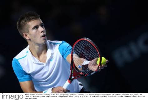 TENNIS - ATP Tennis Herren Swiss Indoors 2015 BASEL,SWITZERLAND,28.OCT.15 - TENNIS - ATP World Tour, Swiss Indoors. Image shows Borna Coric (CRO). GEPAxpictures xAndreasxPranter