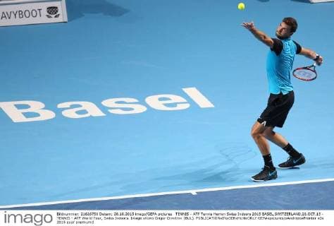 TENNIS - ATP Tennis Herren Swiss Indoors 2015 BASEL,SWITZERLAND,28.OCT.15 - TENNIS - ATP World Tour, Swiss Indoors. Image shows Grigor Dimitrov (BUL). GEPAxpictures xAndreasxPranter