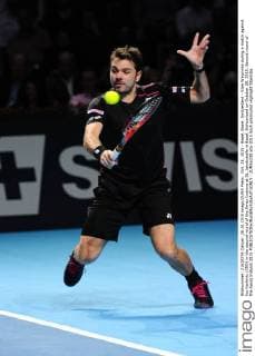 Oct. 28, 2015 - Basel, Basel, Switzerland - Stan Wawrinka during a match against Ivo Karlovic (CRO) in the second round of the Swiss Indoors at St. Jakobshalle in Basel, Switzerland on October 28, 2015. Second round of the Swiss Indoors 2015  - ZUMAn230