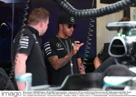 Motorsports: FIA Formula One World Championship WM Weltmeisterschaft 2015, Grand Prix of Mexico, 44 Lewis Hamilton (GBR, Mercedes AMG Petronas Formula One Team), xHOCHxZWEIx