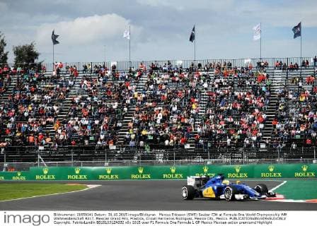Marcus Ericsson (SWE) Sauber C34 at Formula One World Championship WM Weltmeisterschaft Rd17, Mexican Grand Prix, Practice, Circuit Hermanos Rodriguez, Mexico City, Mexico.  Copyright: PatrikxLundin BB151031ZA032