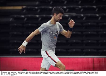 Novak Djokovic training at BNP Paribas Masters Bercy 2015 October 31 