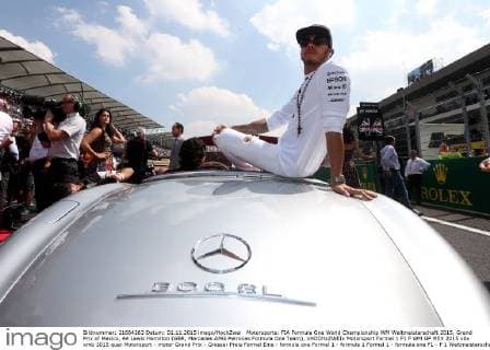 Motorsports: FIA Formula One World Championship WM Weltmeisterschaft 2015, Grand Prix of Mexico, 44 Lewis Hamilton (GBR, Mercedes AMG Petronas Formula One Team), xHOCHxZWEIx