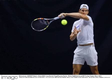 Rafael Nadal training at BNP Paribas Masters Bercy 2015 