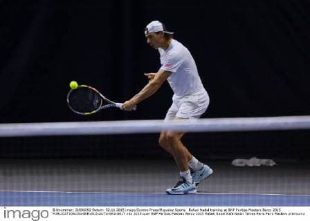 Rafael Nadal training at BNP Paribas Masters Bercy 2015 