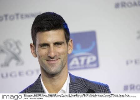 Novak Djokovic TENNIS : Media Conference Peugeot ATP Tennis Herren - Paris - 02 11 2015 AlexisCourcoux 