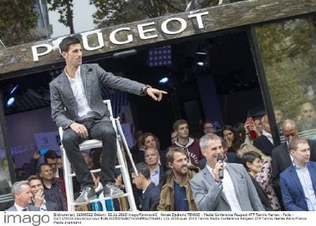 Novak Djokovic TENNIS : Media Conference Peugeot ATP Tennis Herren - Paris - 02 11 2015 AlexisCourcoux 
