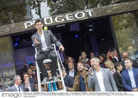 Novak Djokovic TENNIS : Media Conference Peugeot ATP Tennis Herren - Paris - 02 11 2015 AlexisCourcoux 