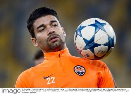 151102 Shakhtar Donetsk Eduardo - Training im Vorfeld der Begegnung gegen Malmö FF in der ChampionsLeague - 2 november 2015 in Lwiw .  Copyright: PETTERxARVIDSON BB151102PA004