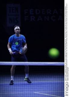 David Ferrer and Andy Murray training at BNP Paribas Masters Bercy 2015 