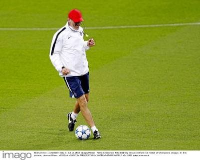 Paris St Germain PSG training session before the match of Champions League. In this picture, Laurent Blanc. xJOSExA.xGARCIAx 