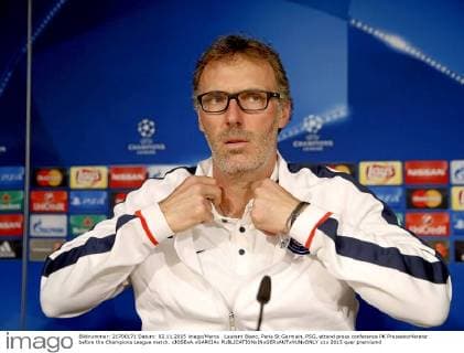Laurent Blanc, Paris St Germain, PSG, attend press conference PK Pressekonferenz before the Champions League match. xJOSExA.xGARCIAx 