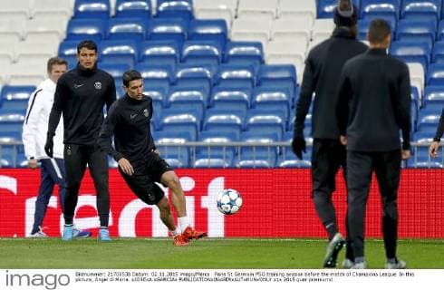 Paris St Germain PSG training session before the match of Champions League. In this picture, Angel di Maria. xJOSExA.xGARCIAx 