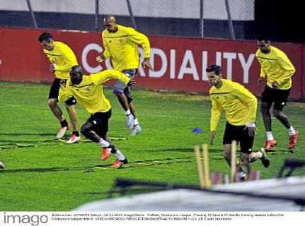 Fußball, Champions League, Training FC Sevilla FC Sevilla training session before the Champions League match. xKIKOxHURTADOx 