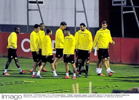 Fußball, Champions League, Training FC Sevilla FC Sevilla training session before the Champions League match. In this picture, Iborra. xKIKOxHURTADOx 