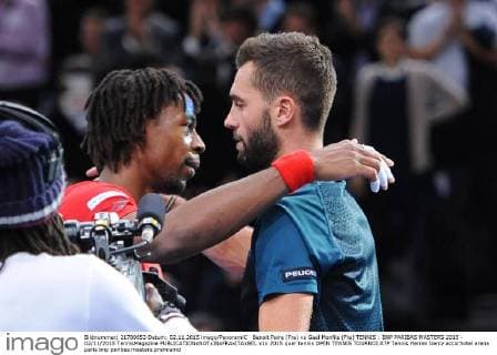 Benoit Paire (Fra) vs Gael Monfils (Fra) TENNIS : BNP PARIBAS MASTERS 2015 - 02 11 2015 TennisMagazine 