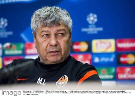 151102 Shakhtar Donetsks tränare Mircea Lucescu under en presskonferens inför fotbollsmatchen i Champions League den 2 november 2015 i Lviv.  Copyright: PETTERxARVIDSON BB151102PA067