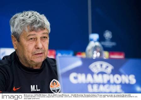 151102 Shakhtar Donetsks tränare Mircea Lucescu under en presskonferens inför fotbollsmatchen i Champions League den 2 november 2015 i Lviv.  Copyright: PETTERxARVIDSON BB151102PA070
