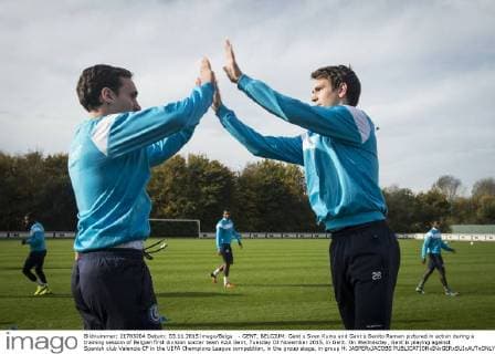 - GENT, BELGIUM: Gent s Sven Kums and Gent s Benito Raman pictured in action during a training session of Belgian first division soccer team KAA Gent, Tuesday 03 November 2015, in Gent. On Wednesday, Gent is playing against Spanish club Valencia CF in the UEFA Champions League competition, in the group stage, in group H. JASPERxJACOBS  x04732682x