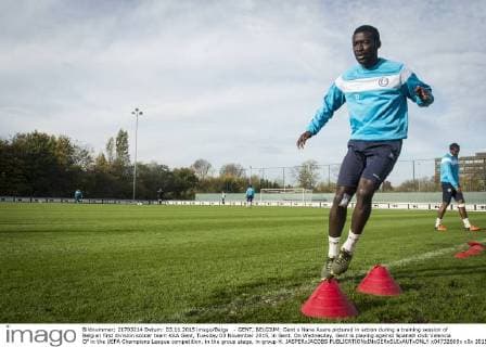 - GENT, BELGIUM: Gent s Nana Asare pictured in action during a training session of Belgian first division soccer team KAA Gent, Tuesday 03 November 2015, in Gent. On Wednesday, Gent is playing against Spanish club Valencia CF in the UEFA Champions League competition, in the group stage, in group H. JASPERxJACOBS  x04732669x